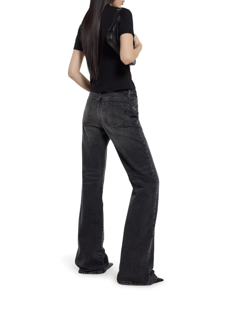 Gucci Women Cotton Denim Trousers With Clamp GUCCI
