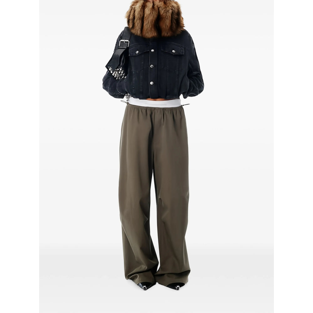 Alexander Wang Green Trousers - Straight Trousers Women ALEXANDER WANG