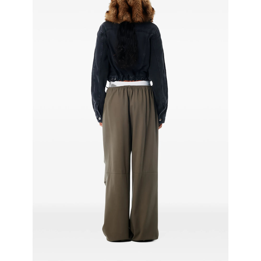 Alexander Wang Green Trousers - Straight Trousers Women ALEXANDER WANG