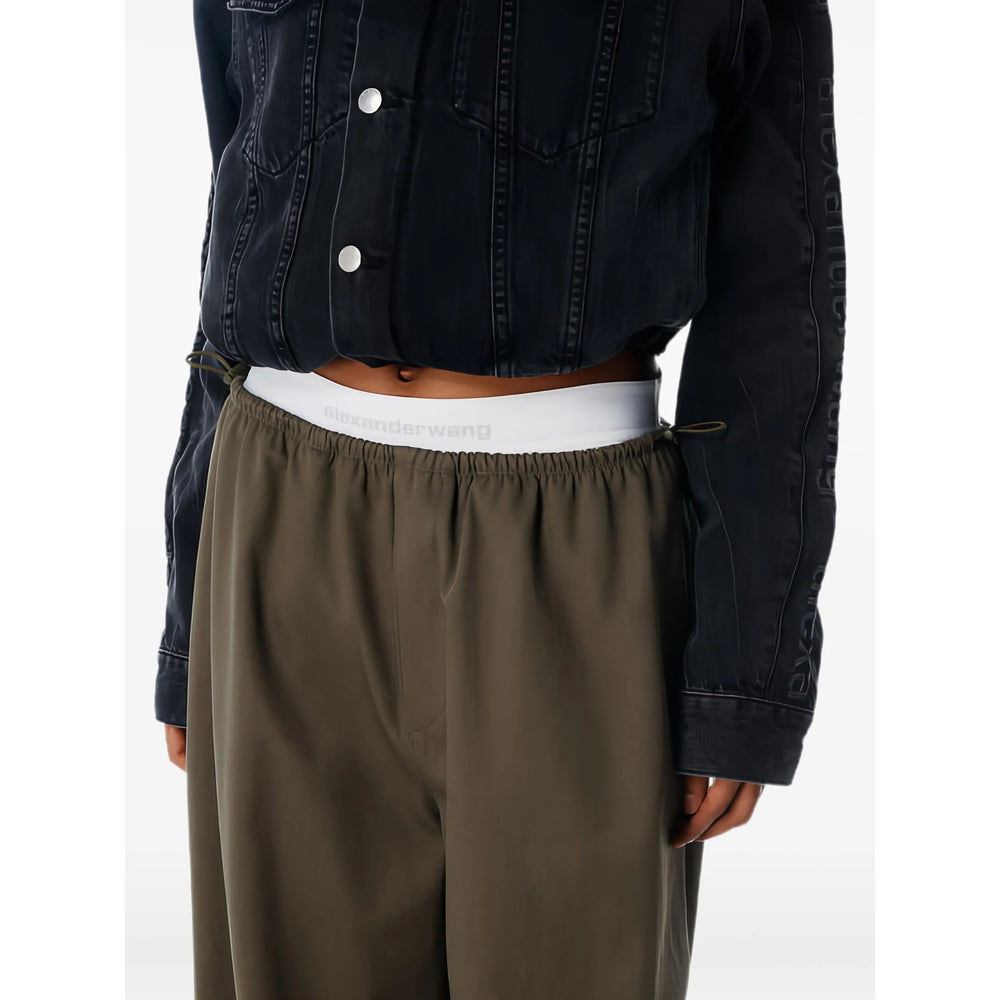 Alexander Wang Green Trousers - Straight Trousers Women ALEXANDER WANG