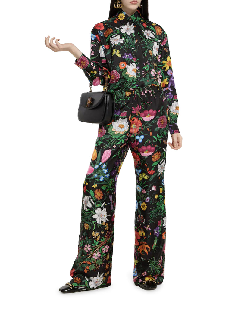 Gucci Women Printed Silk Twill Shirt GUCCI