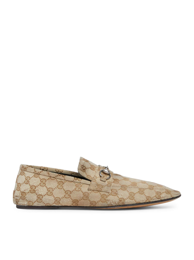 Gucci Men Lived-Effect Moccasin With Horse Clip GUCCI