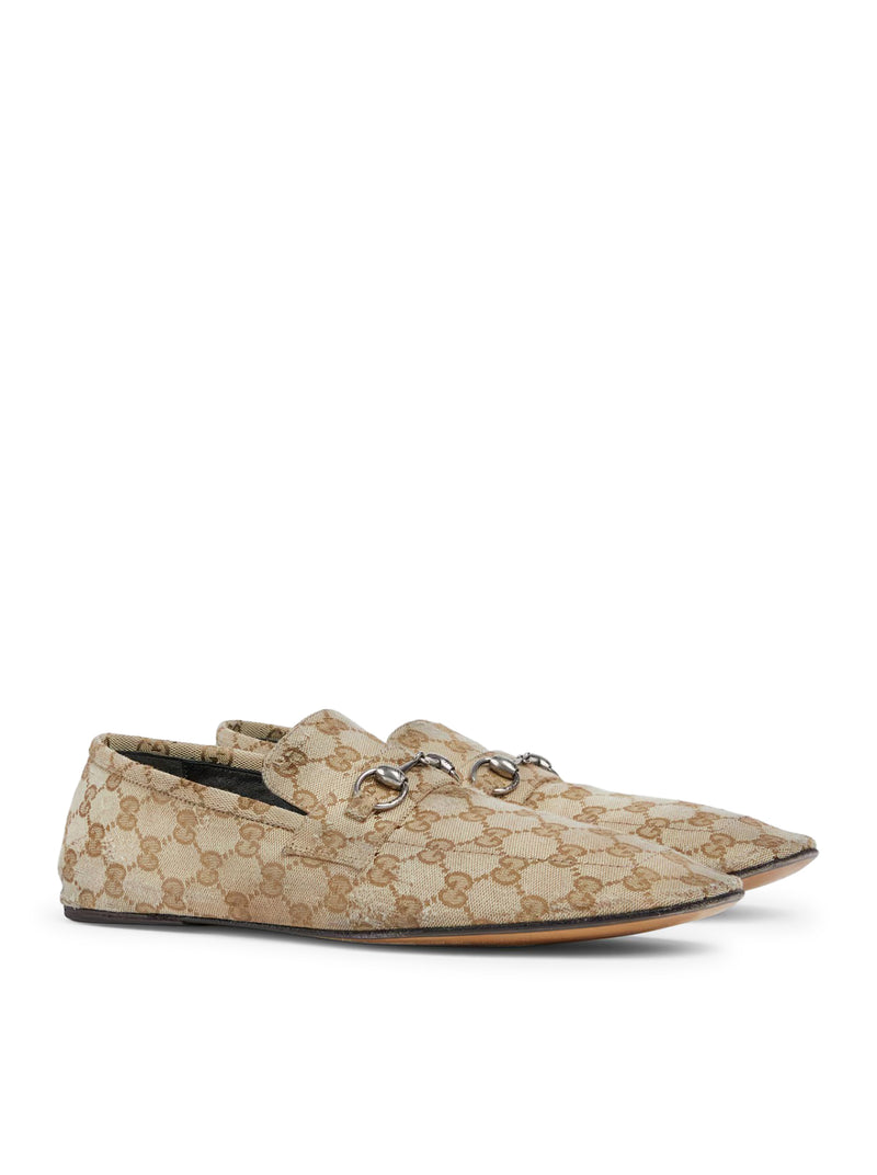 Gucci Men Lived-Effect Moccasin With Horse Clip GUCCI