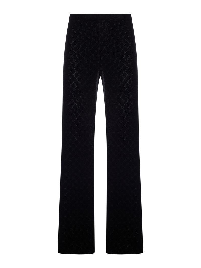 Gucci Men Gg Stretch Dévoré Velvet Trousers GUCCI