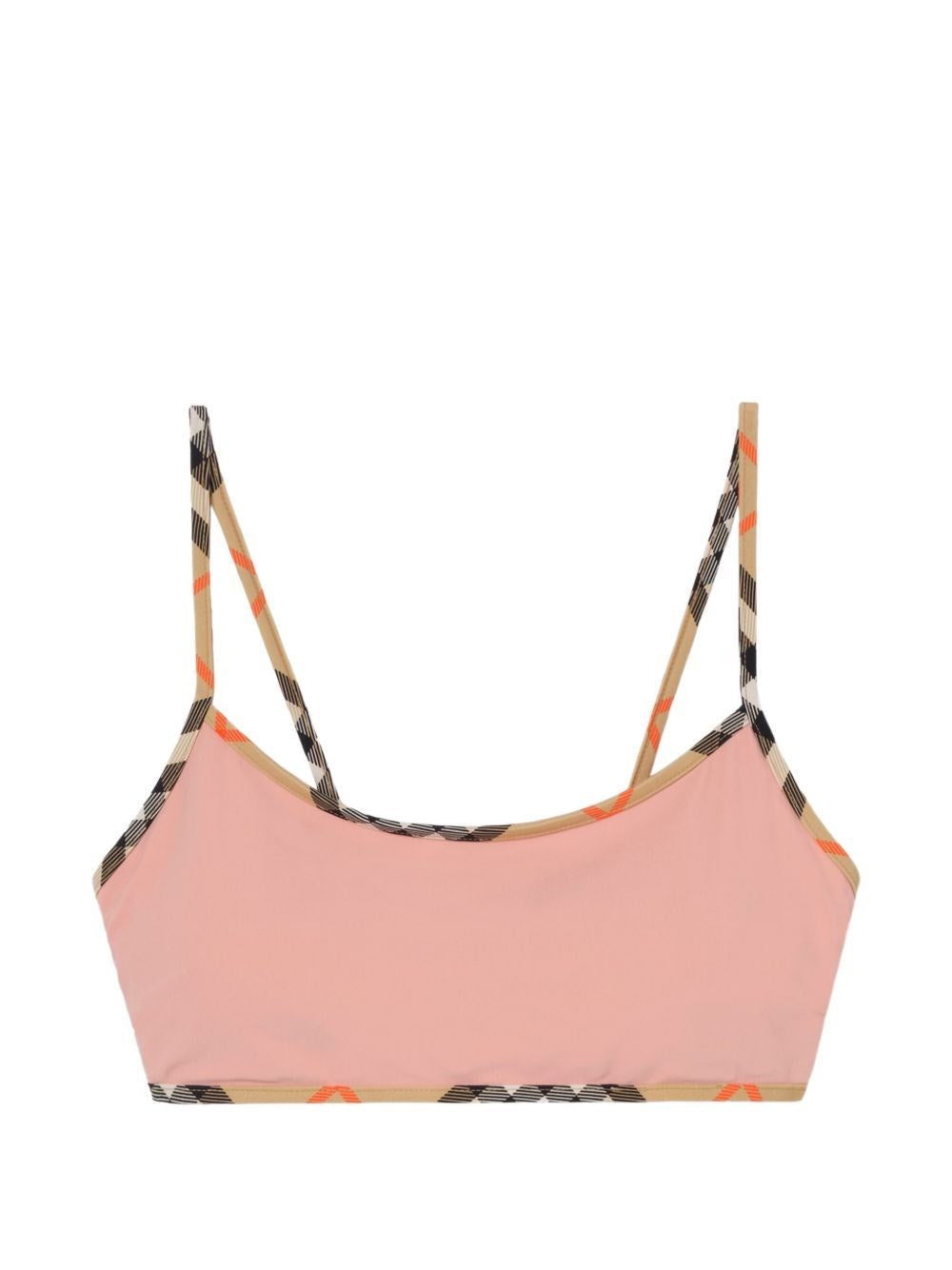 Burberry Women Bikini Top With Checked Edges BURBERRY
