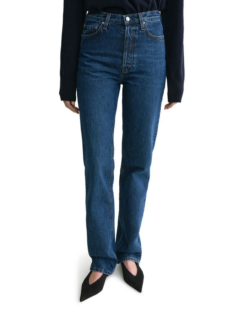 Toteme Women Classic Cut Denim Full Length Dark Blue TOTEME