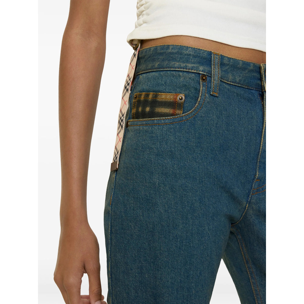 Burberry Blue Denim - Straight-Leg Jeans Women BURBERRY