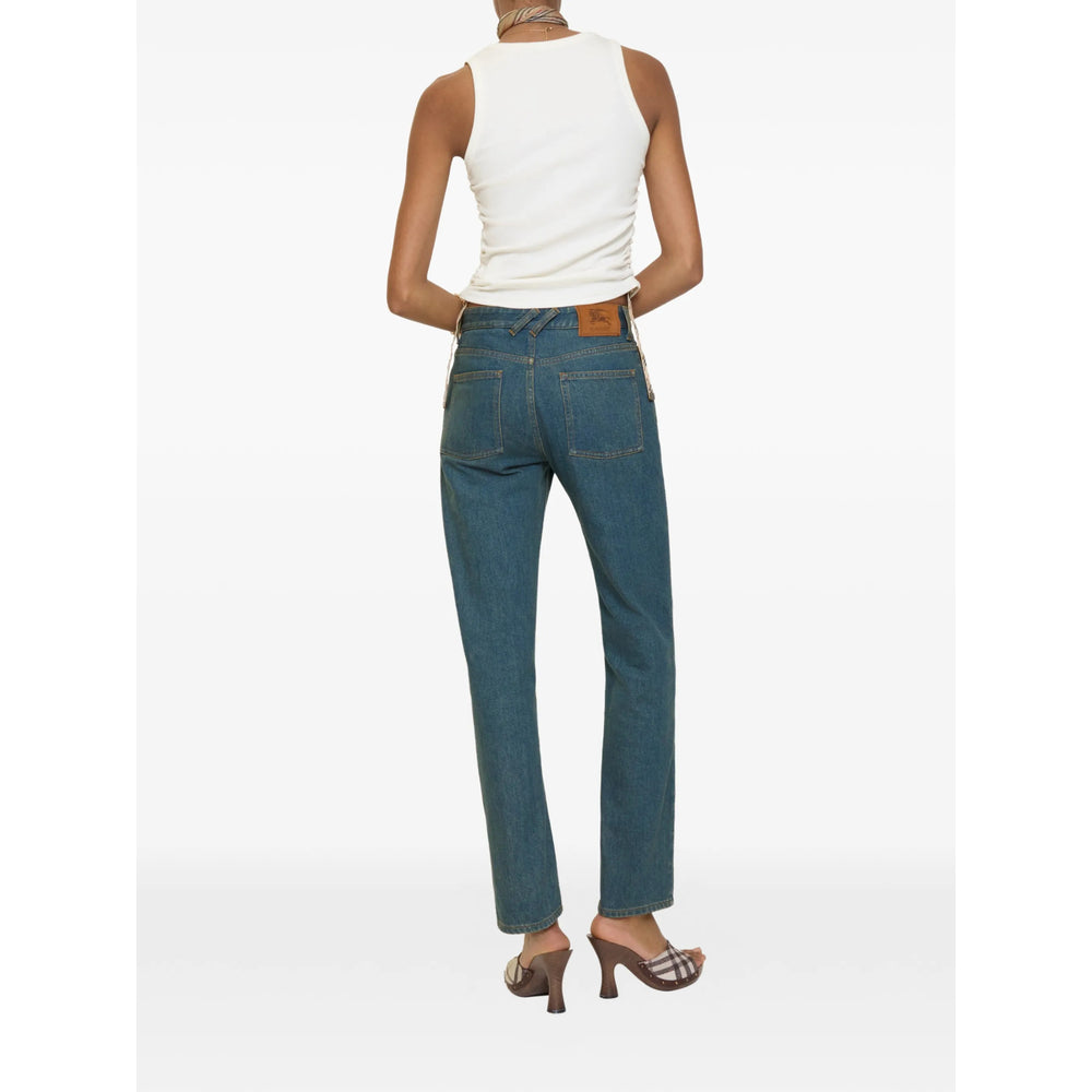 Burberry Blue Denim - Straight-Leg Jeans Women BURBERRY
