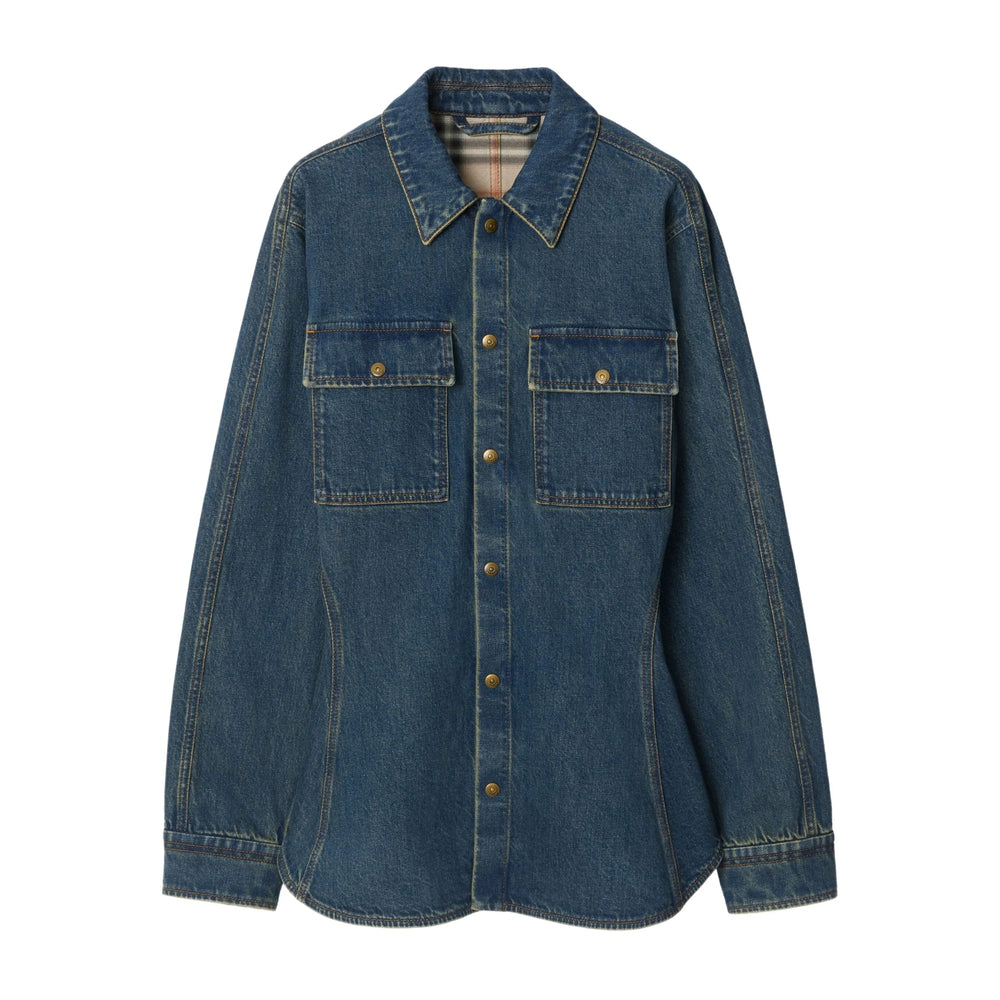 Burberry Blue Tops - Shirts Women BURBERRY