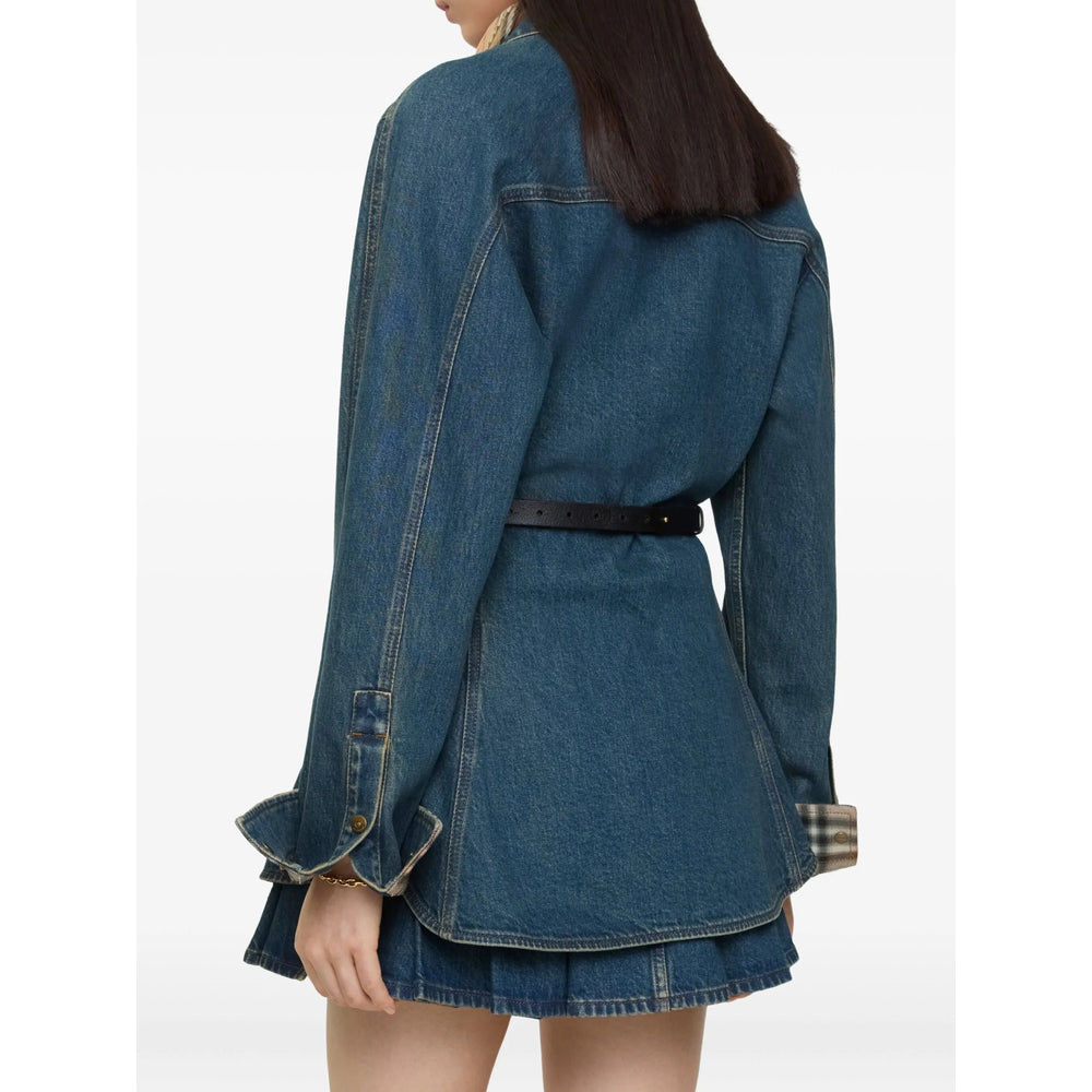 Burberry Blue Tops - Shirts Women BURBERRY