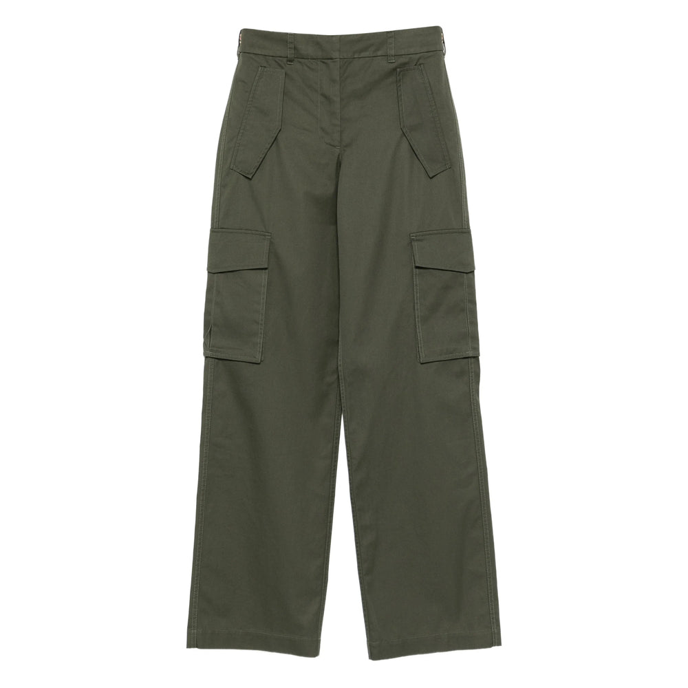 Burberry Green Trousers - Straight Trousers Women BURBERRY