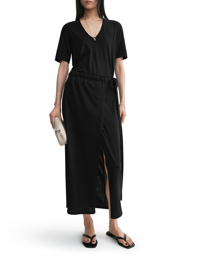 Toteme Women Long Cotton And Silk Wrap Skirt TOTEME