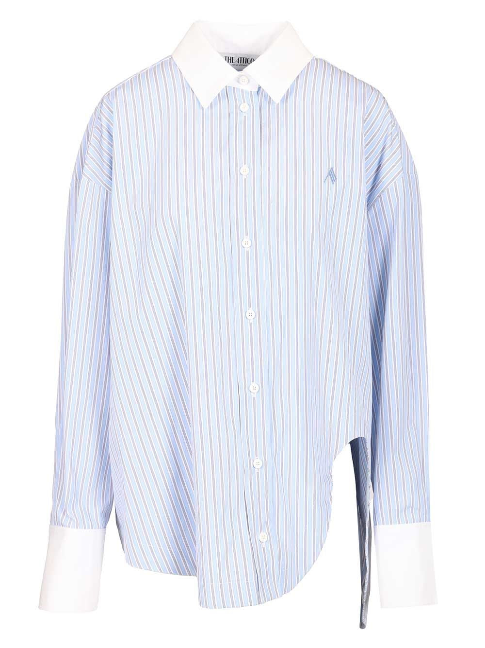 The Attico Women Striped Cotton Shirt THE ATTICO