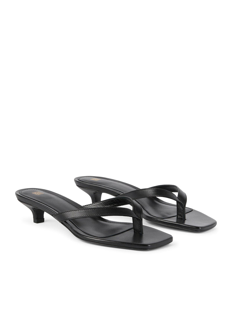 Toteme Women Leather Heel Flip Flops TOTEME