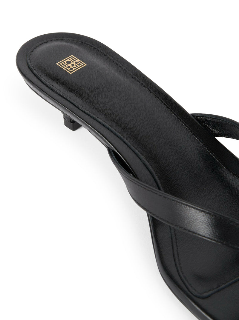 Toteme Women Leather Heel Flip Flops TOTEME