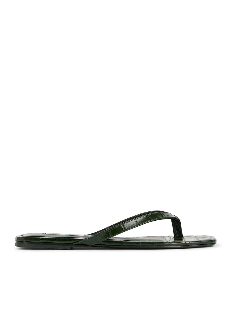 Toteme Women Croco-Embossed Flip-Flops TOTEME