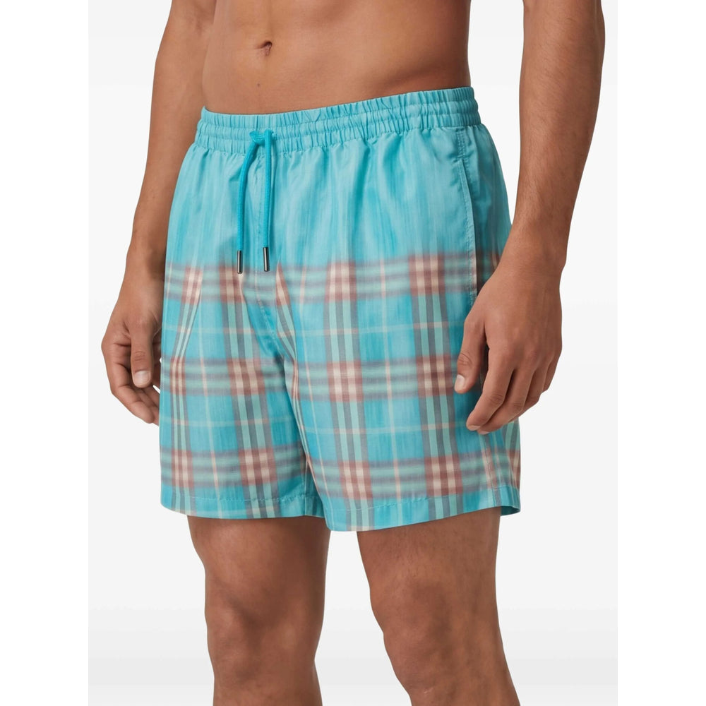 Burberry Blue Beachwear - Swim Shorts Men BURBERRY