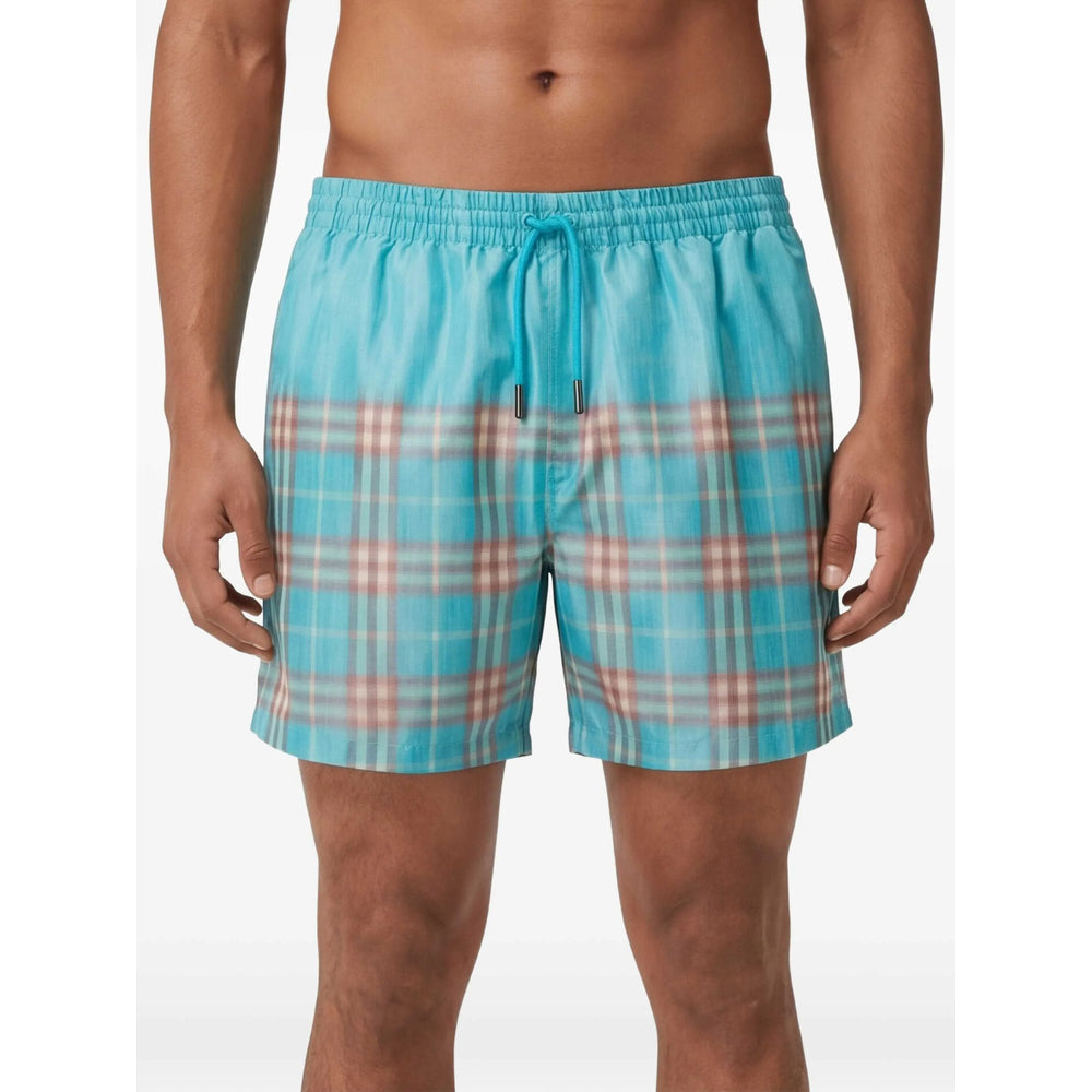 Burberry Blue Beachwear - Swim Shorts Men BURBERRY