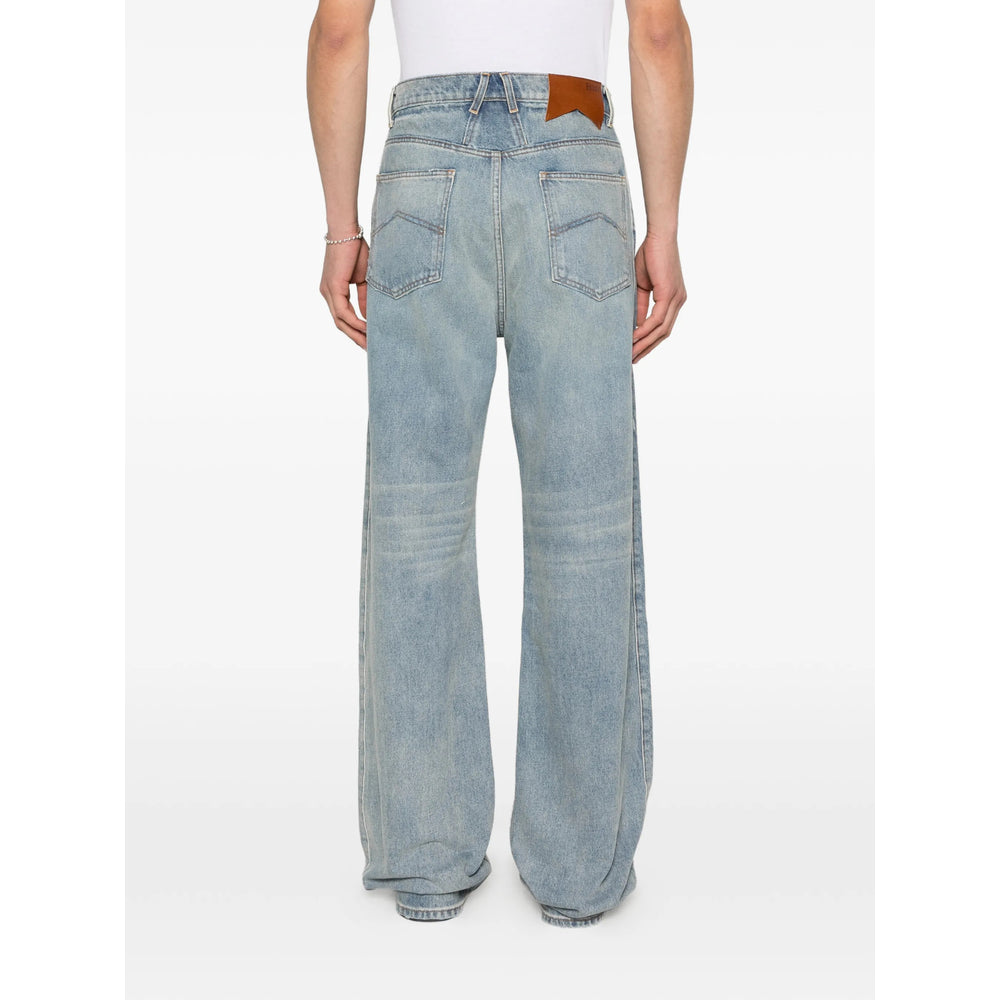 Rhude Blue Denim - Wide-Leg Jeans Men RHUDE