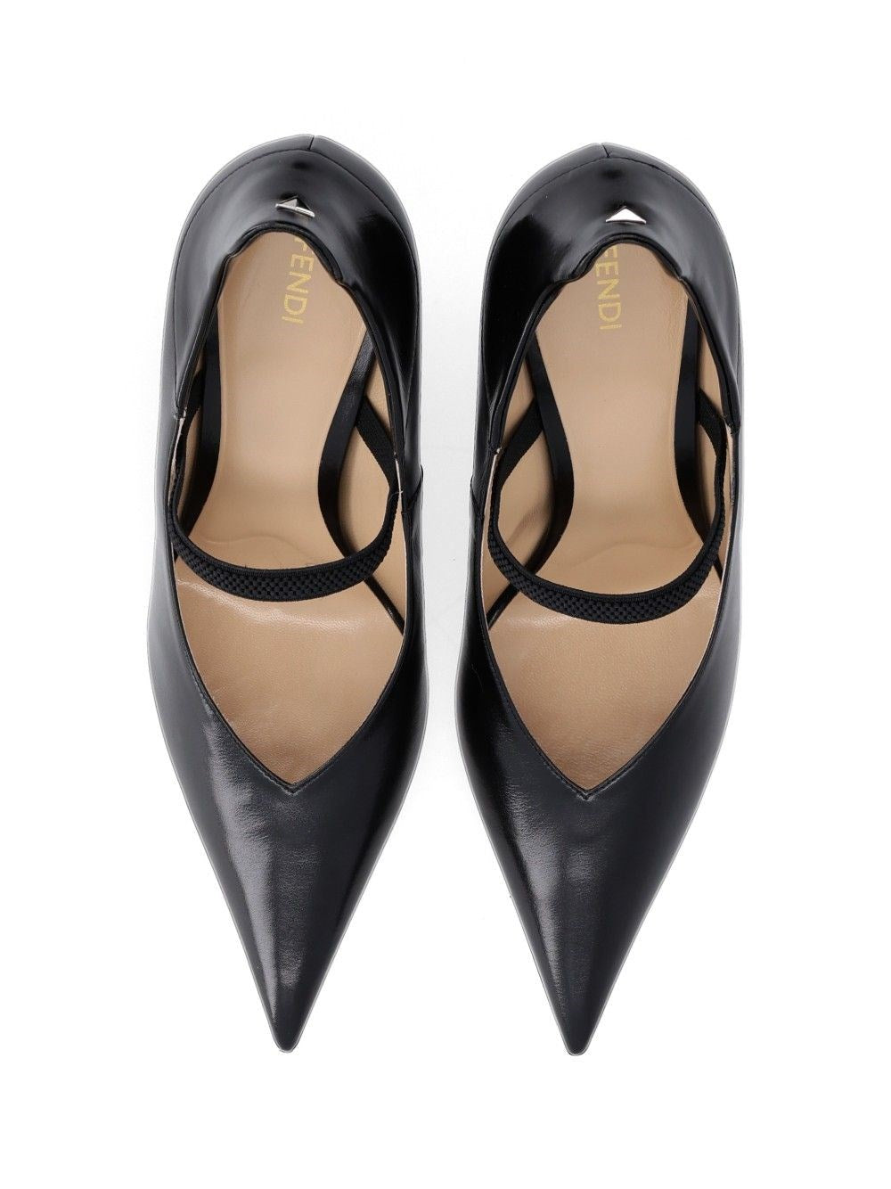 Fendi Women Leather Pumps With Transparent Heel FENDI