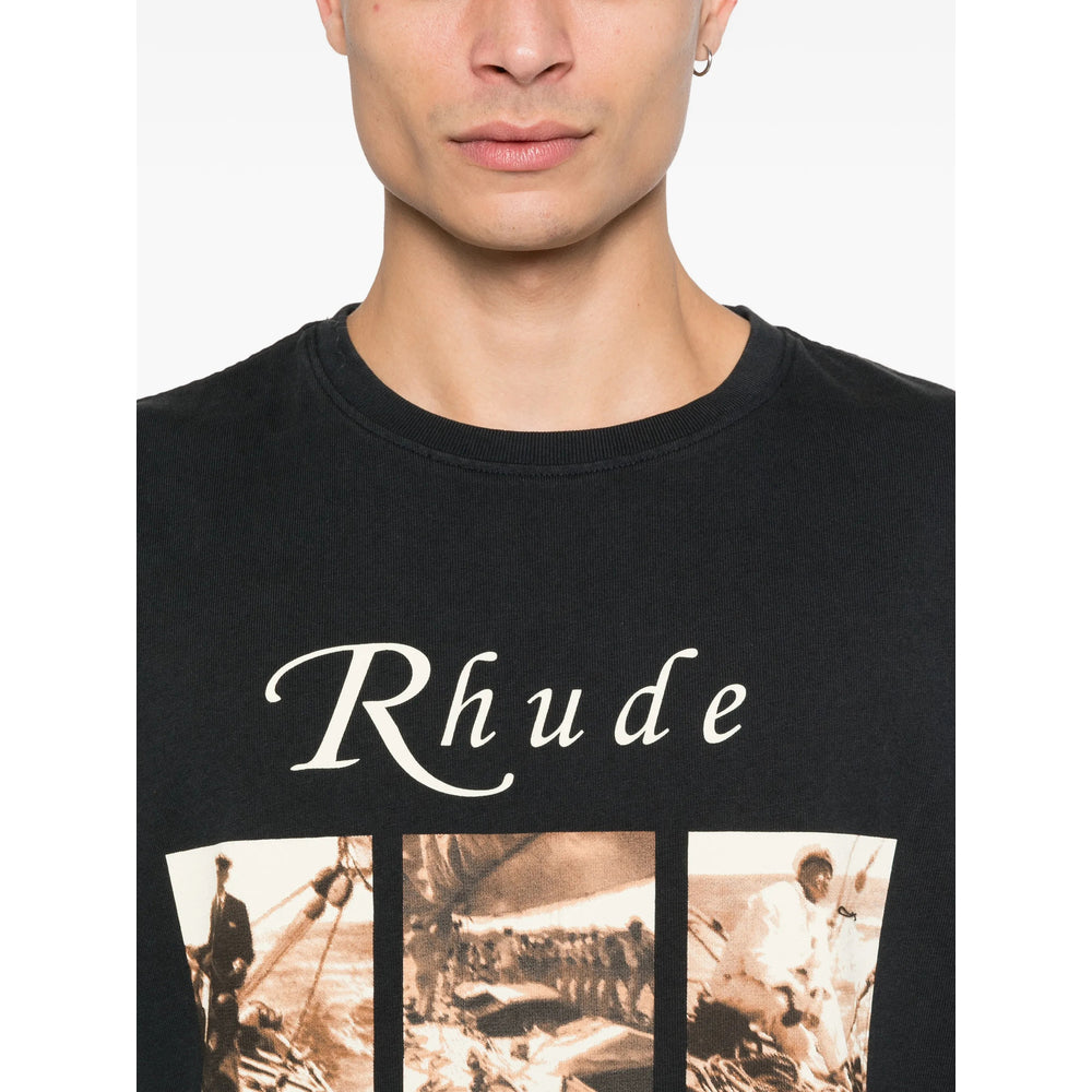 Rhude Black T-Shirts & Vests - T-Shirts Men RHUDE