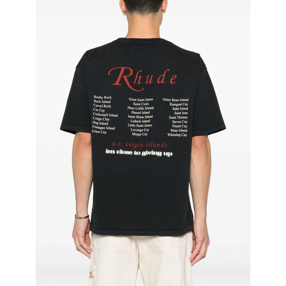 Rhude Black T-Shirts & Vests - T-Shirts Men RHUDE
