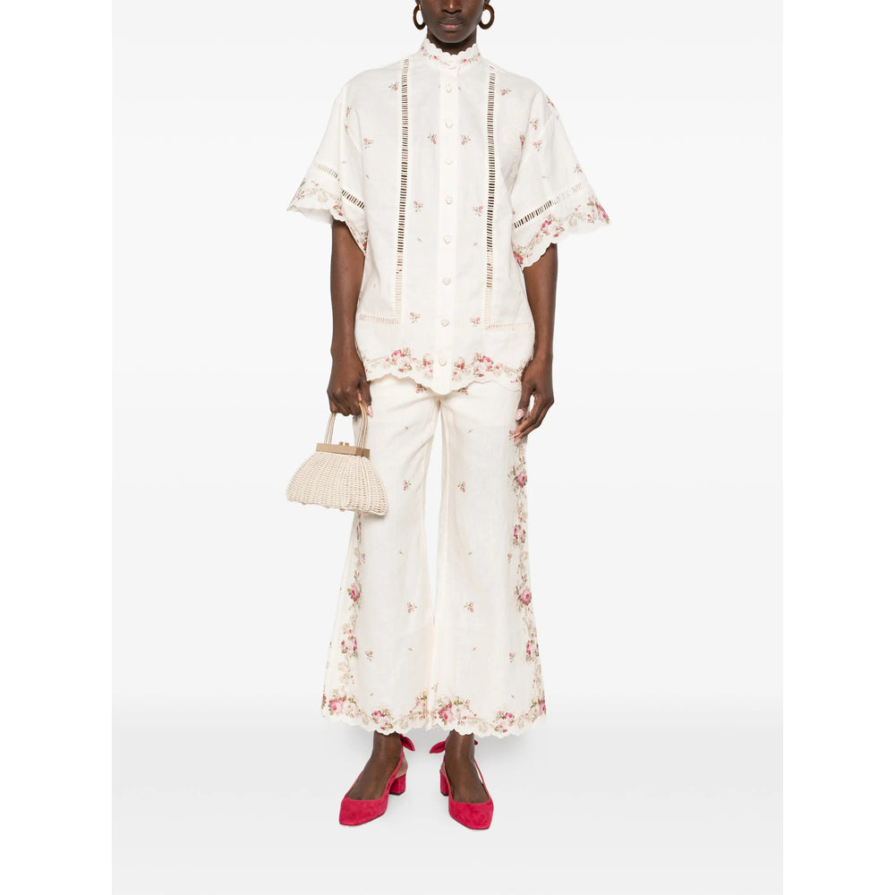 Zimmermann Neutrals Trousers - Flared Trousers Women ZIMMERMANN
