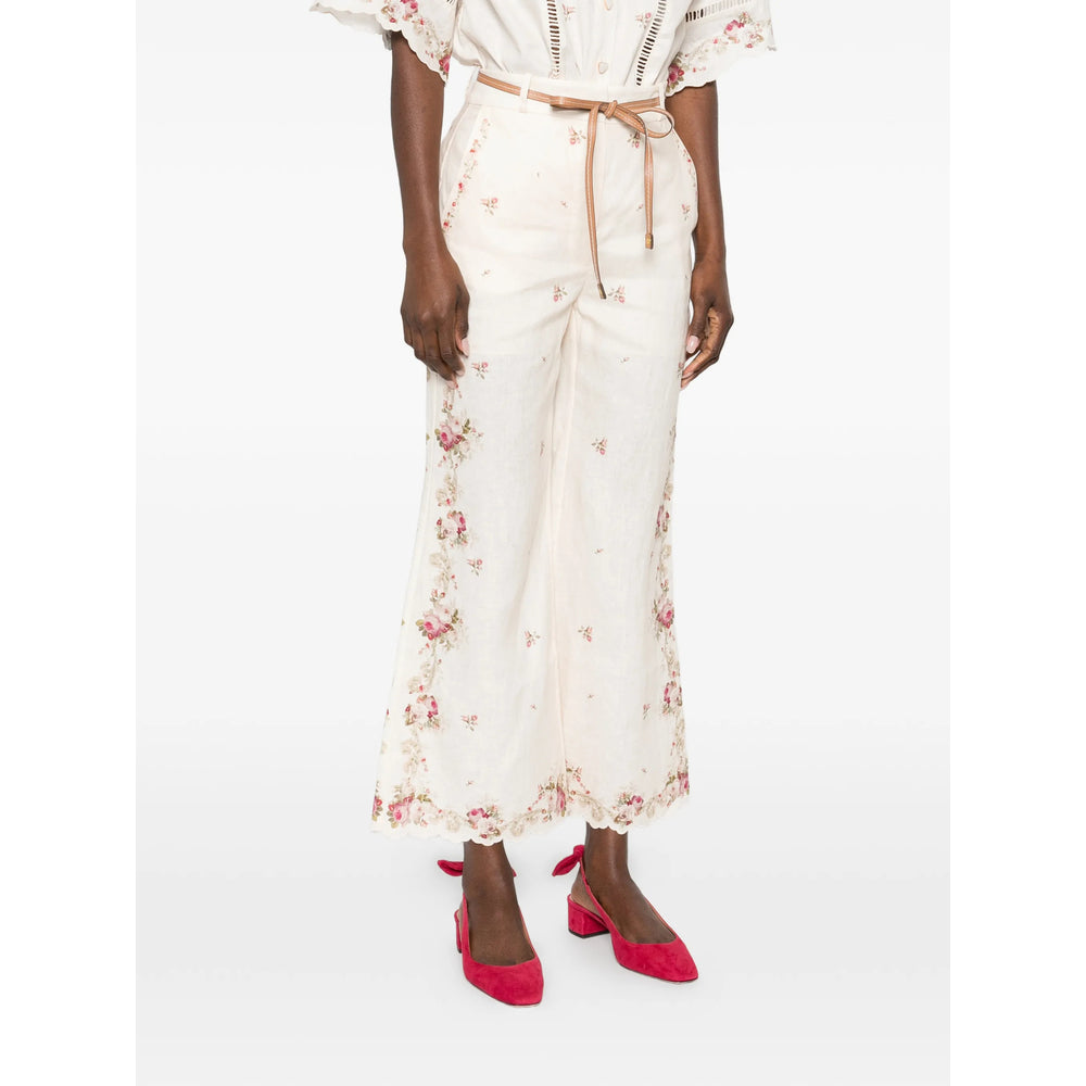 Zimmermann Neutrals Trousers - Flared Trousers Women ZIMMERMANN