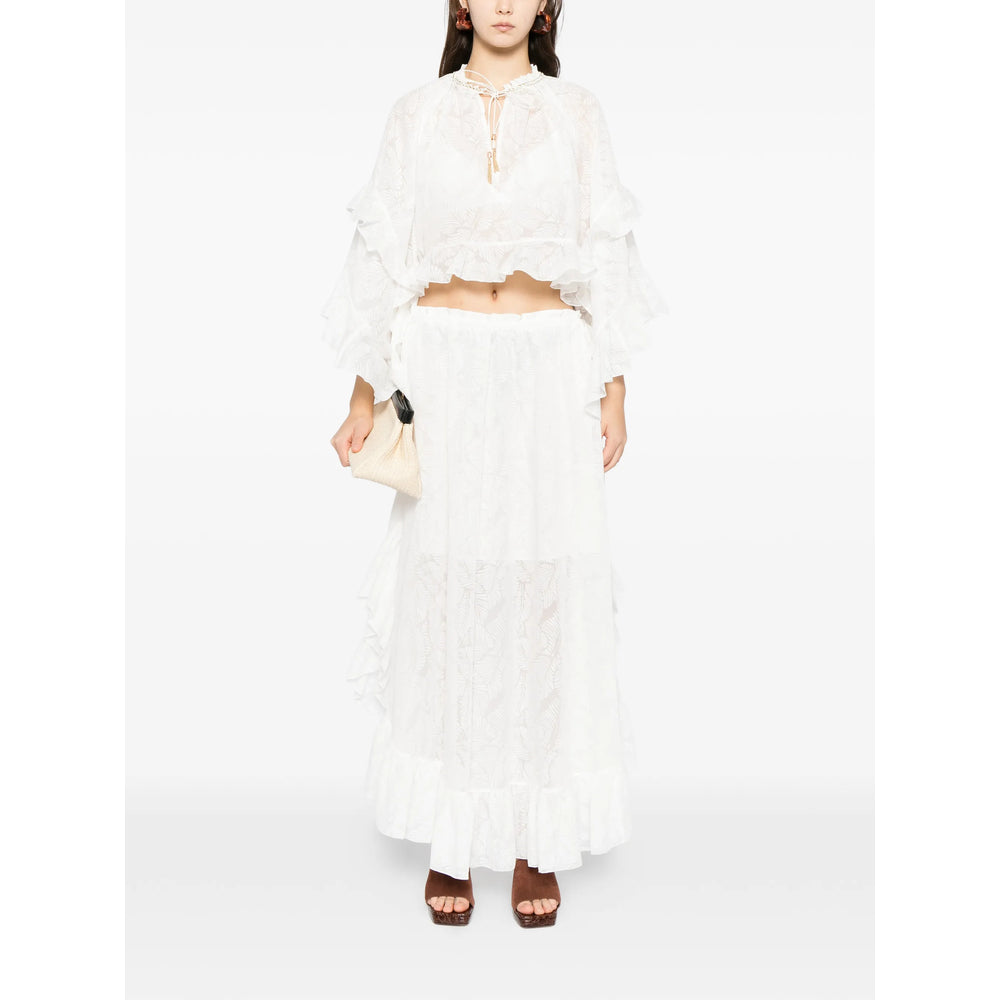 Zimmermann White Skirts - Asymmetric & Draped Skirts Women ZIMMERMANN