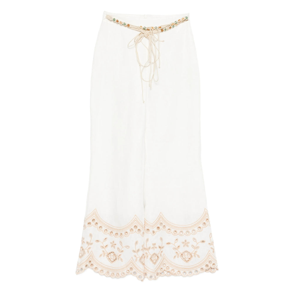 Zimmermann White Trousers - Palazzo Pants Women ZIMMERMANN