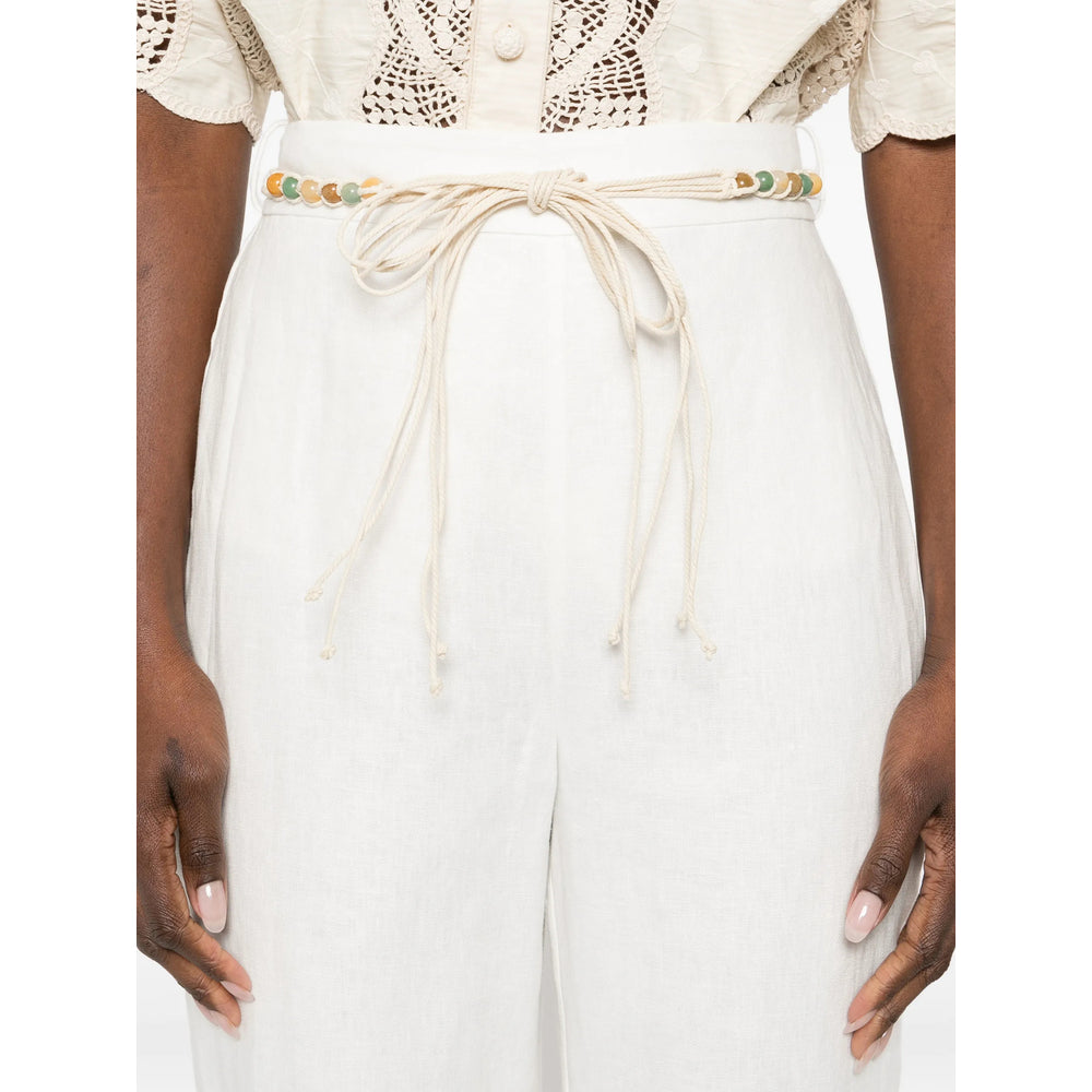 Zimmermann White Trousers - Palazzo Pants Women ZIMMERMANN