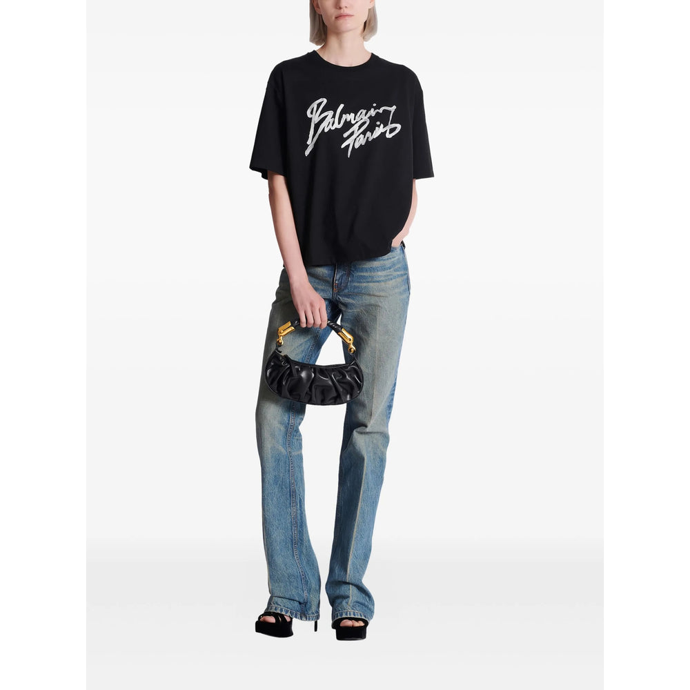Balmain Black Tops - T-Shirts & Jerseys Women BALMAIN