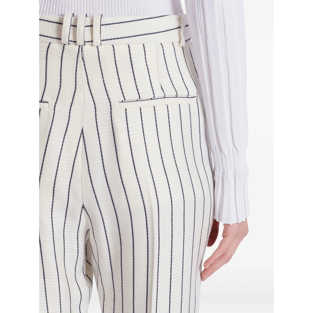 Balmain White Trousers - Flared Trousers Women BALMAIN