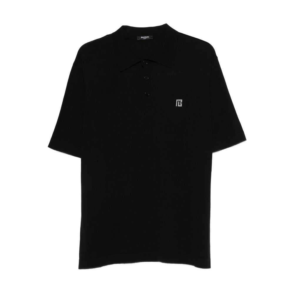 Balmain Black Polo Shirts Men BALMAIN