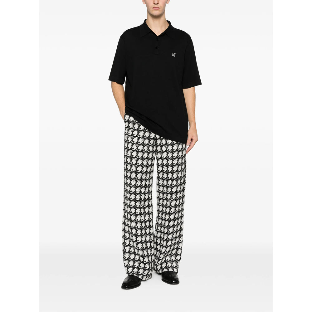 Balmain Black Polo Shirts Men BALMAIN