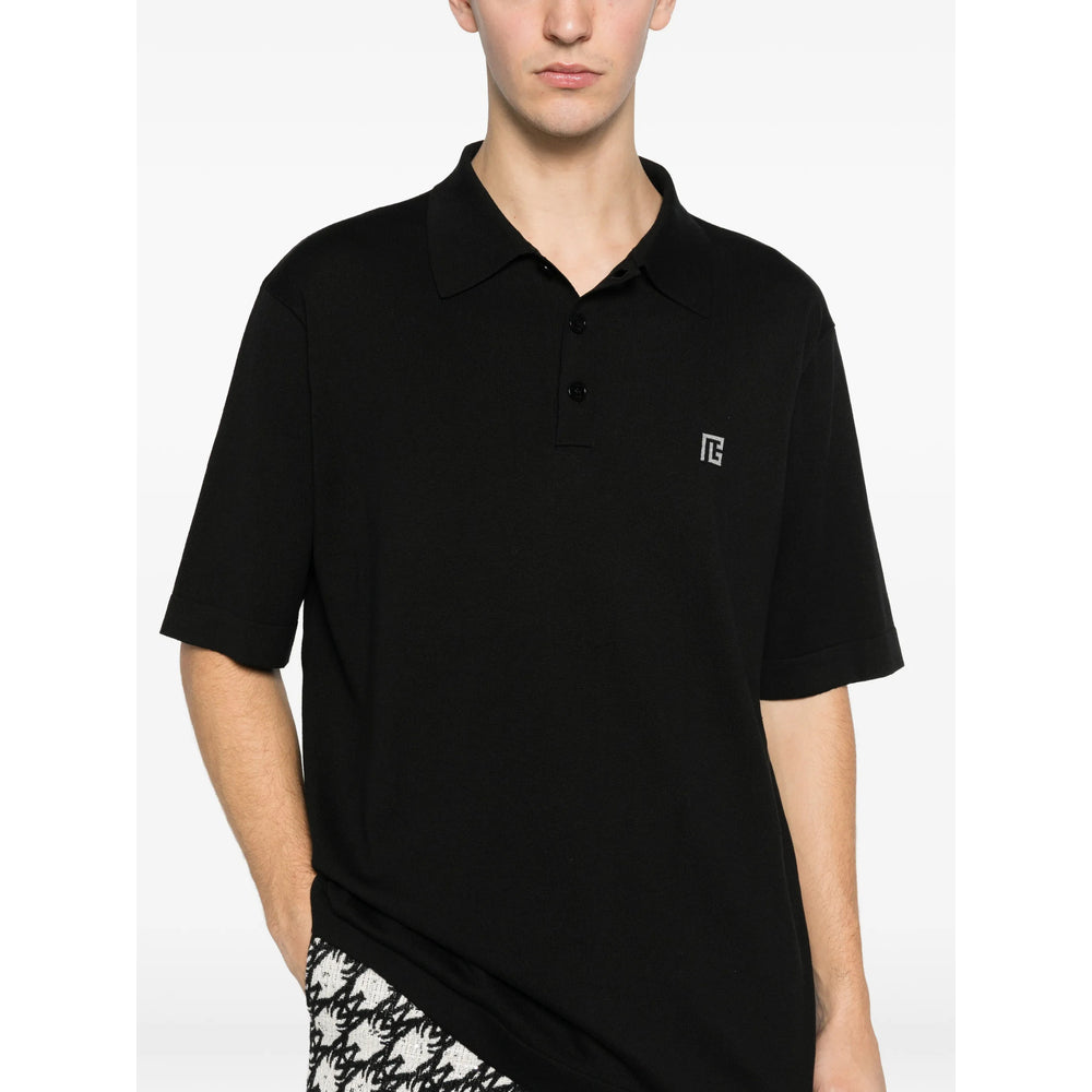 Balmain Black Polo Shirts Men BALMAIN