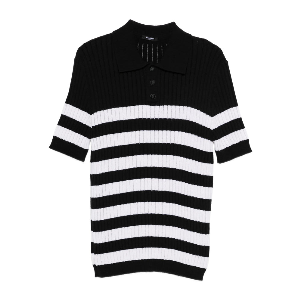 Balmain Black Polo Shirts Men BALMAIN