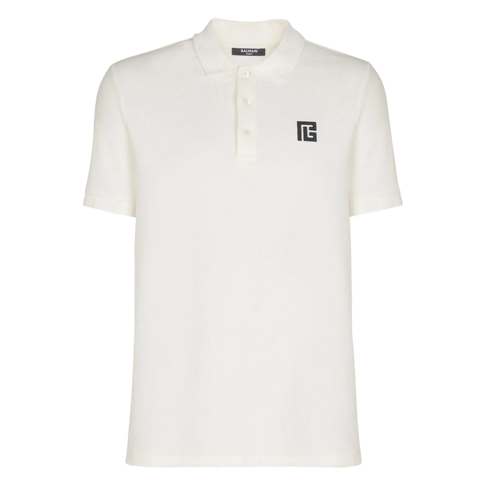 Balmain White Polo Shirts Men BALMAIN