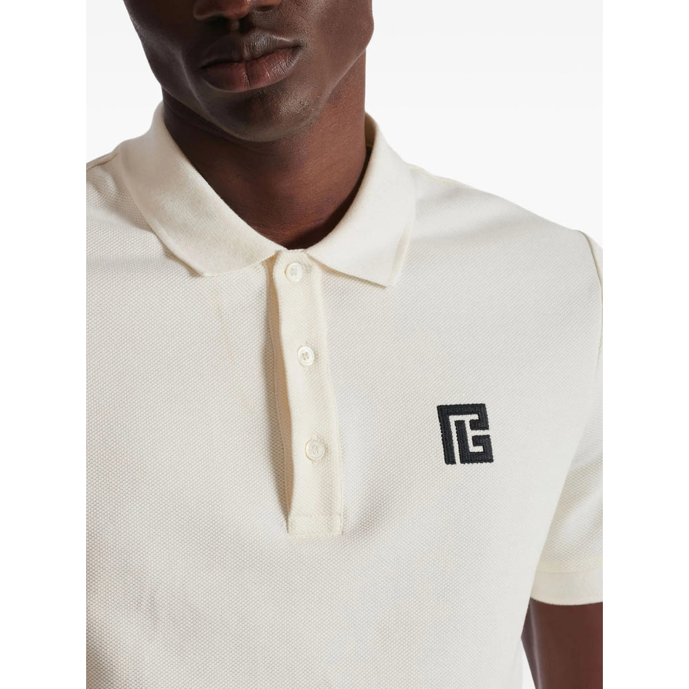 Balmain White Polo Shirts Men BALMAIN
