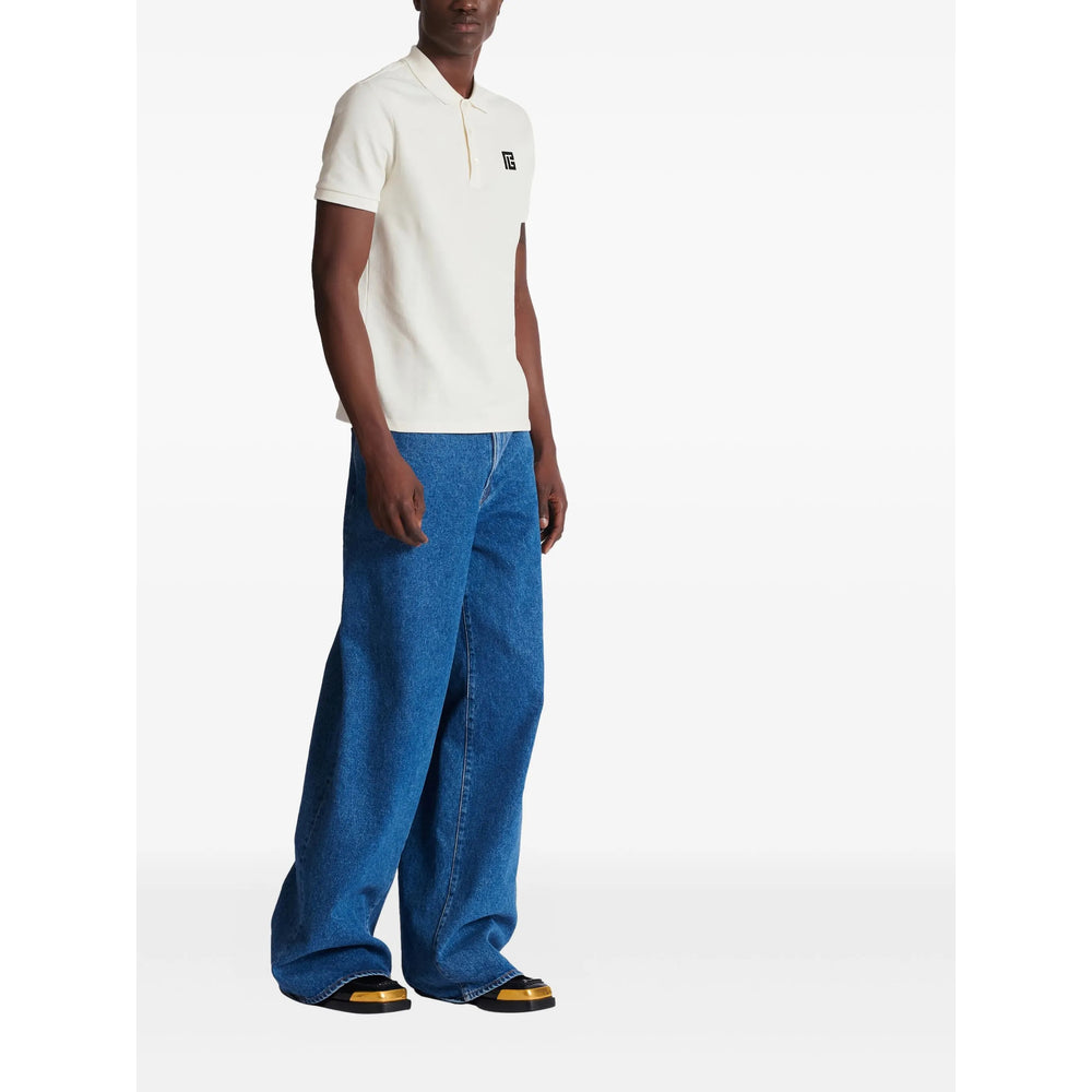 Balmain White Polo Shirts Men BALMAIN