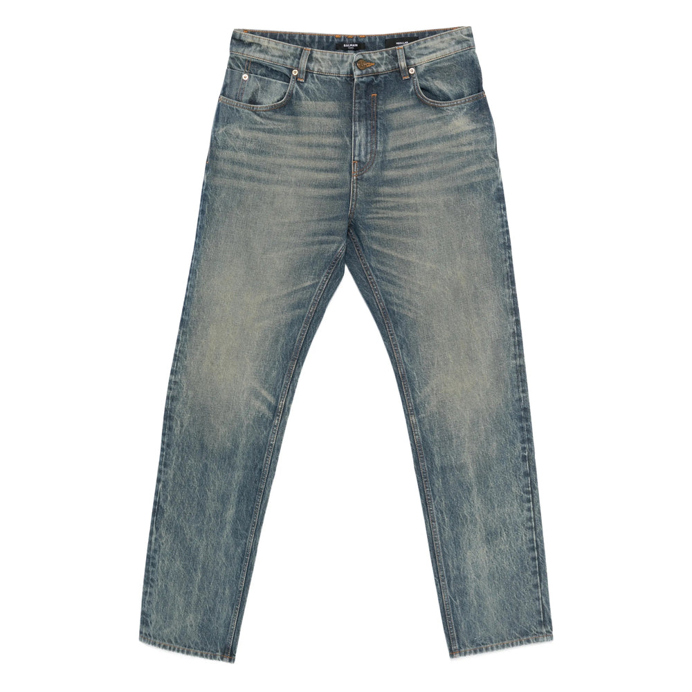 Balmain Blue Denim - Regular & Straight-Leg Jeans Men BALMAIN