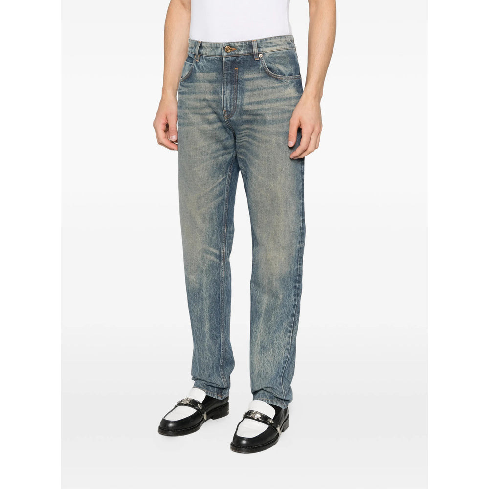 Balmain Blue Denim - Regular & Straight-Leg Jeans Men BALMAIN
