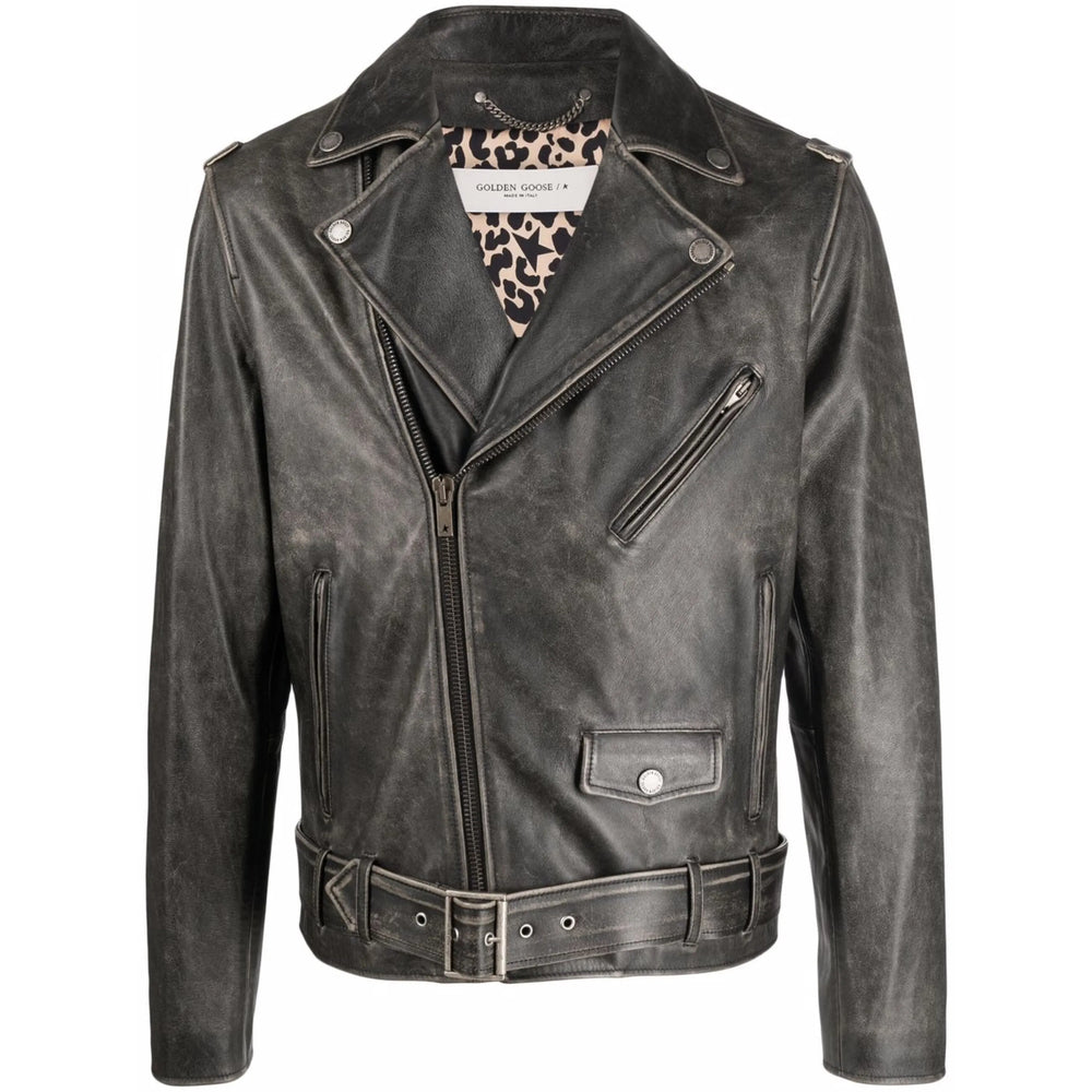 Golden Goose Black Jackets - Biker Jackets Men