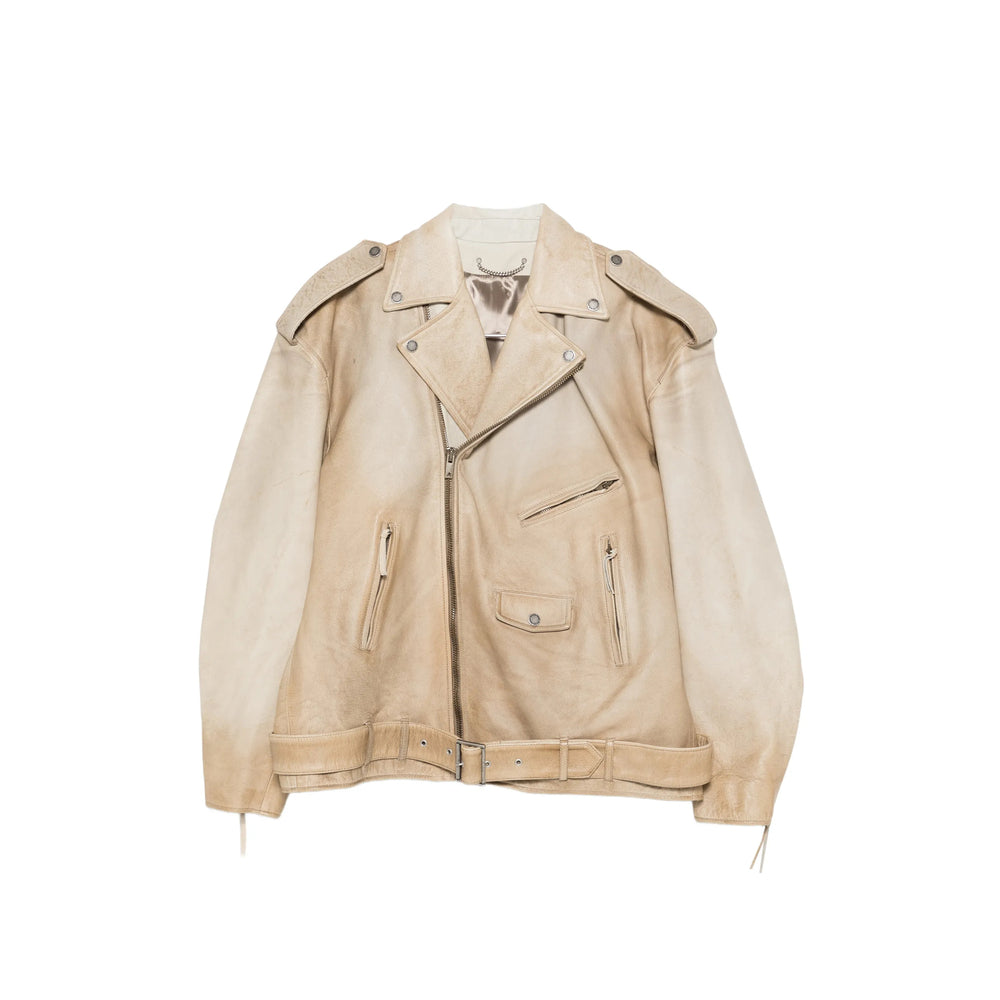 Golden Goose Neutrals Jackets - Leather Jackets Men GOLDEN GOOSE