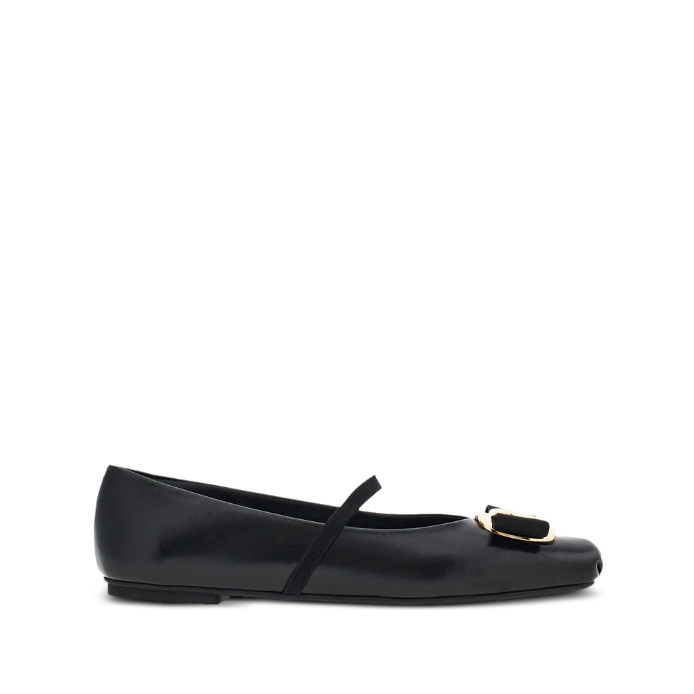 Ferragamo Black Ballet Flats Women FERRAGAMO