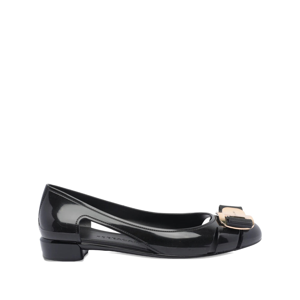 Ferragamo Black Ballet Flats Women FERRAGAMO