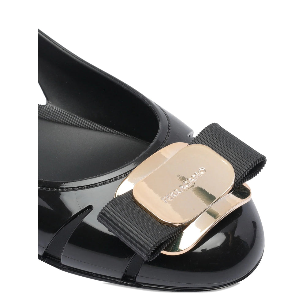 Ferragamo Black Ballet Flats Women FERRAGAMO