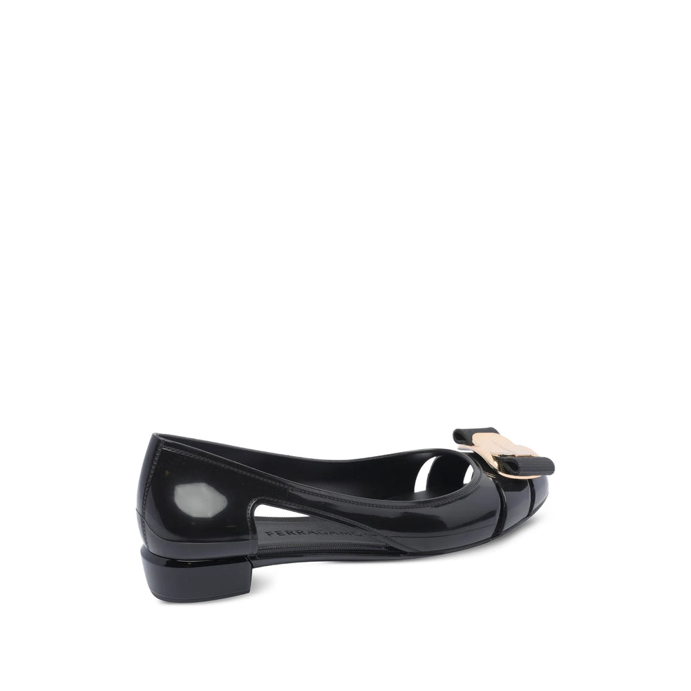 Ferragamo Black Ballet Flats Women FERRAGAMO