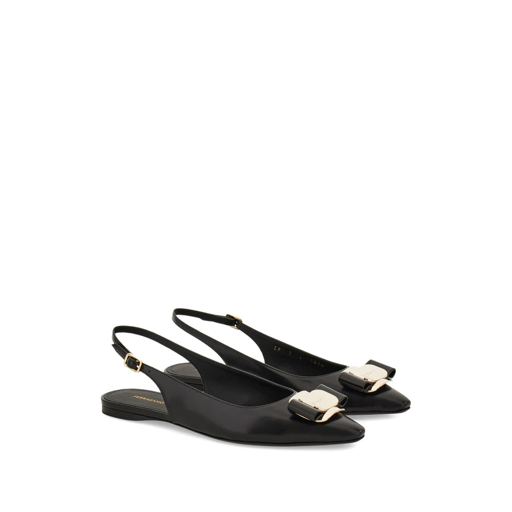 Ferragamo Black Ballet Flats Women FERRAGAMO