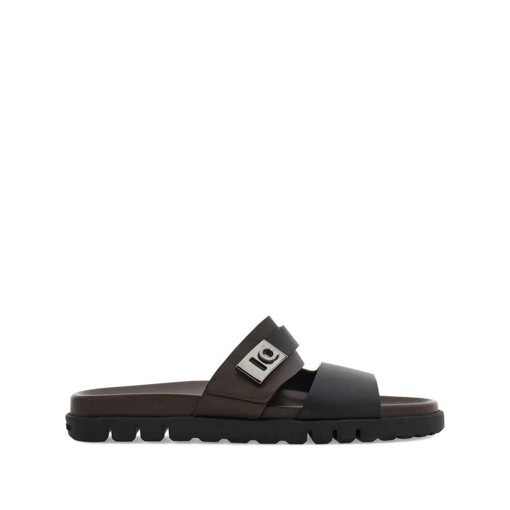 Ferragamo Black Sandals Men FERRAGAMO